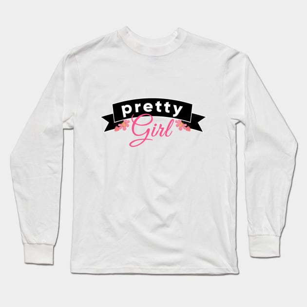 Pretty Girl print for wooman and girl Long Sleeve T-Shirt by AlinaArt